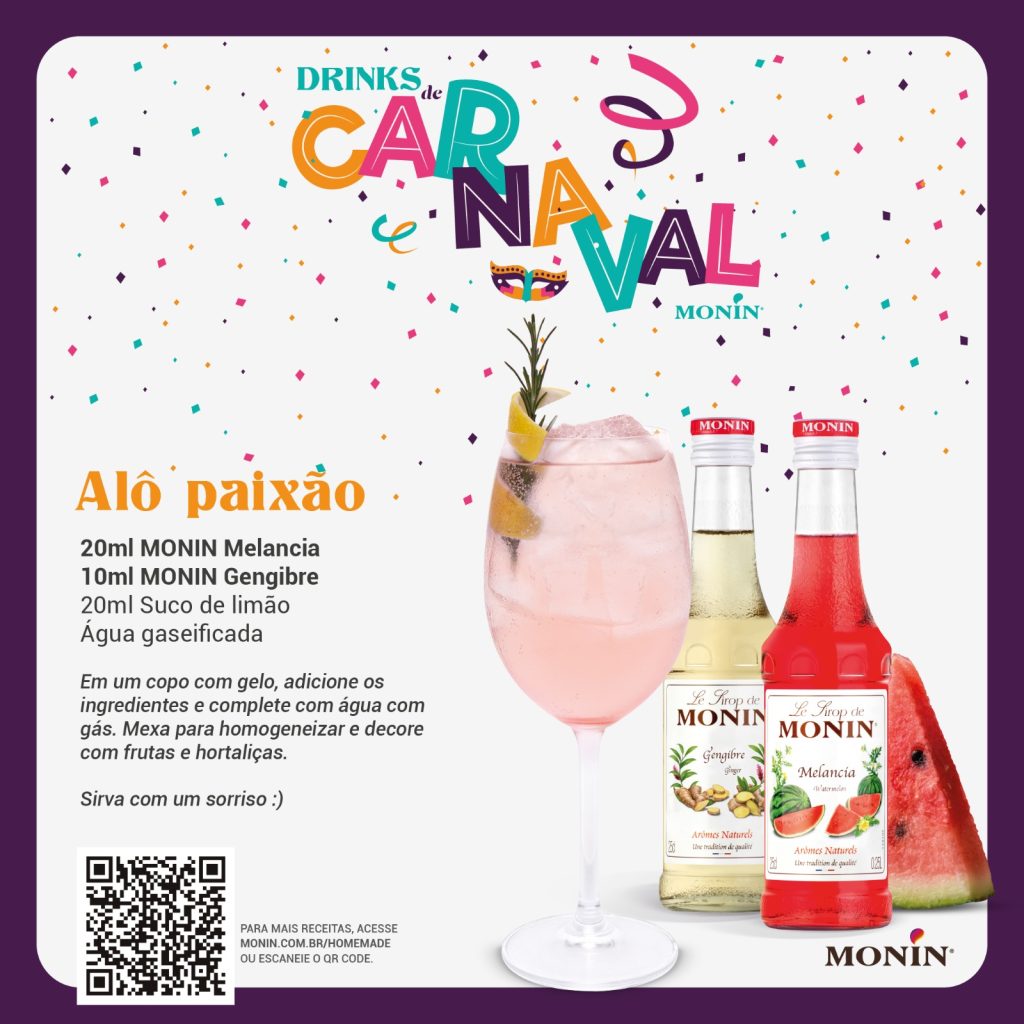 drink para carnaval melancia gin monin